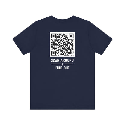 Funny QR Code T-Shirt – Scan Me for Instant 90s Nostalgia | What is Love Meme Shirt | Party Tee | Unisex Graphic Tee - Scan Around & Find Out