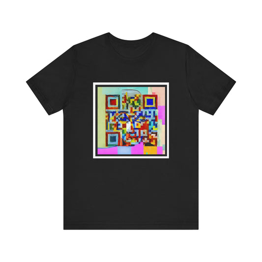 Picasso Inspired QR Code T-Shirt - Interactive Art Tee - Scan to Reveal Hidden Link - Modern Graphic Shirt - Gift for Art Lovers