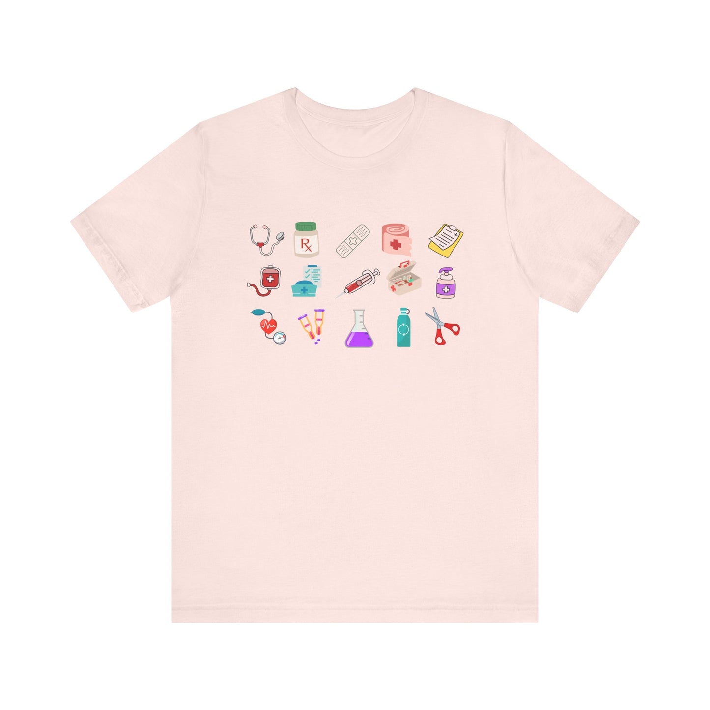 Nurse Life T-Shirt – Medical Tools Graphic Tee – Cute RN Shirt for Women – Hospital Nurse Gift – Healthcare Worker Apparel – Nursing School Tee - Perfect Gift for Healthcare Workers