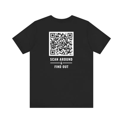 Funny QR Code T-Shirt – Scan Me for Instant 90s Nostalgia | What is Love Meme Shirt | Party Tee | Unisex Graphic Tee - Scan Around & Find Out