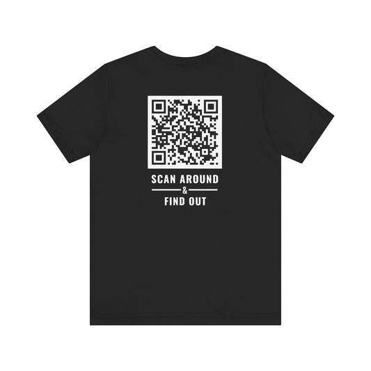 Funny QR Code T-Shirt – Scan Me for Instant 90s Nostalgia | What is Love Meme Shirt | Party Tee | Unisex Graphic Tee - Scan Around & Find Out