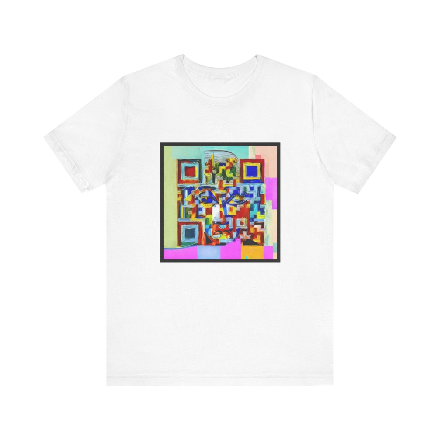 Picasso Inspired QR Code T-Shirt - Interactive Art Tee - Scan to Reveal Hidden Link - Modern Graphic Shirt - Gift for Art Lovers