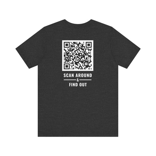 Funny QR Code T-Shirt – Scan Me for Instant 90s Nostalgia | What is Love Meme Shirt | Party Tee | Unisex Graphic Tee - Scan Around & Find Out